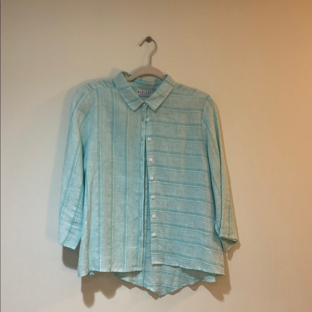 Habitat Aqua Striped Women's Blouse